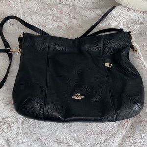 Authentic Coach black leather crossbody